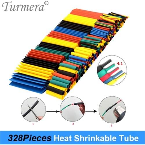 328 Pieces Car Electrical Cable Tube kits Heat Shrink Tube Tubing Wrap Sleeve Assorted 8 Sizes Mixed Color Dropshipping Turmera