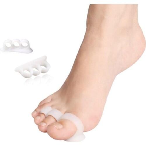 5Pair Slicone Foot Care Pedicure Tool Separator Plantillas Para Los Pies Gel Toe Straightener Hallux Valgus Orthopedic Corrector