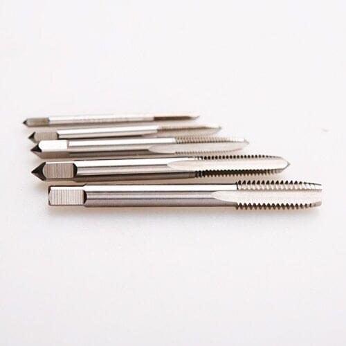 5pcs HSS Machine Screw Thread Metric Plug Tap 3mm 4mm 5mm 6mm 8mm M3-M8 set Free shipping