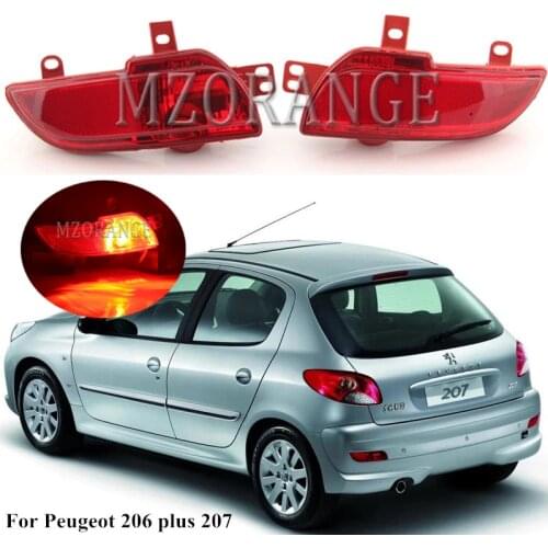 Car Rear Bumper Light For Peugeot 206 plus 207 Hatchback Sedan Tail Fog Lamp Reflector Warning Signal Lamp Car Accessories