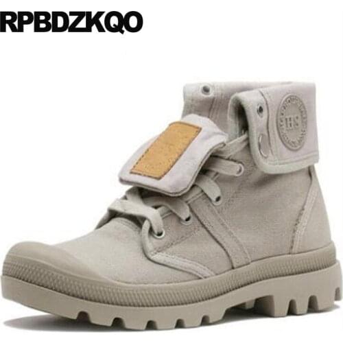 Boots Designer Tactical Durable Autumn Ankle Army Fall Fashion Military Canvas Shoes Lace Up Chunky Combat Desert Men Platform