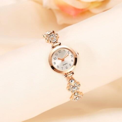 1PCS New Fashion Luxury Rhinestone Watches Women Stainless Steel Quartz Bracelet Watch Ladies Dress Watches Gold Silver Clock