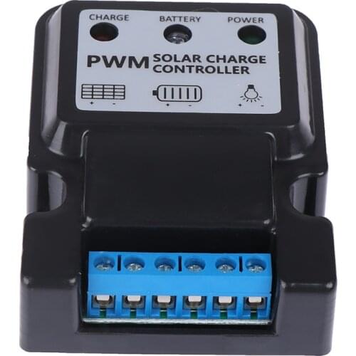 1Pc Useful Durable Auto Solar Panel Charge Controller Battery Charger Regulator Home Improvement Overload Protection 6V 12V 10A