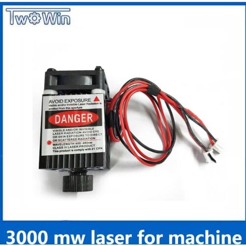 3000mw laser for CNC Laser Engraver DIY Logo Mark Printer Cutter Laser Engraving Machine Woodworking 80x80mm Engraving Range