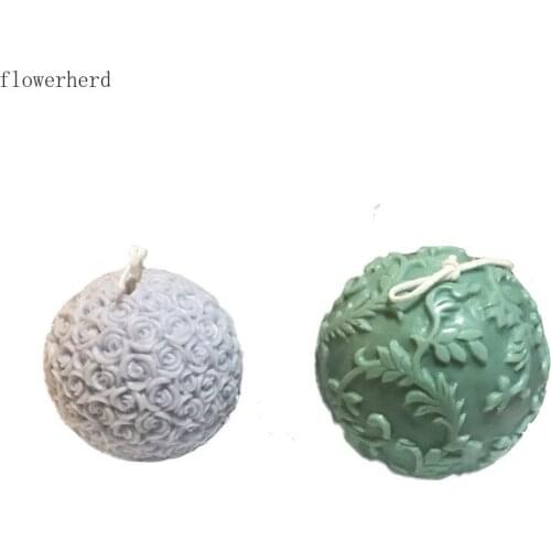 DIY Candle Making Kit Spherical Rose Flower Ball Candle Silicone Mold Wedding Aromatherapy Candle DIY Material Candle Making
