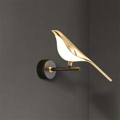Nordic bird sconce simple Led Creative restaurant bar wall mounted Corridor decorative lamp bed lamps shop store Home Lighting