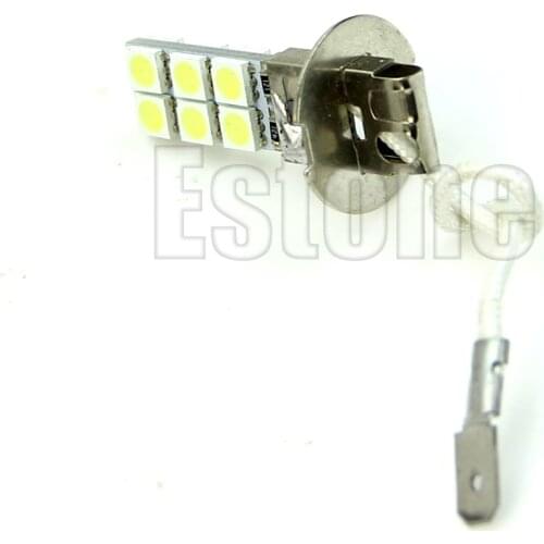 New Useful H3 12-LED 5050 lampadina testa di SMD 12V bianco luminoso della nebbia