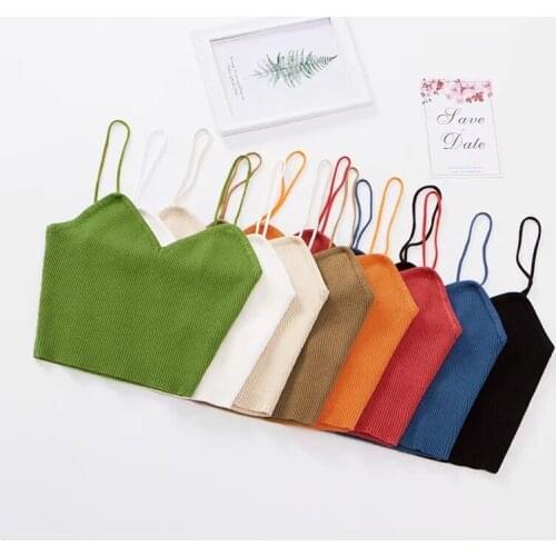 MRMT 2021 Brand New Autumn Womens T Shirt Vest V-neck Short Slim Knitted T-shirt for Female Suspender Waistcoat Tops Vest