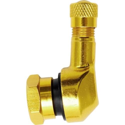 New 90° CNC Motorcycle Valve Stems Tire 10mm 11.3mm Rim Wheel Aluminum Gold