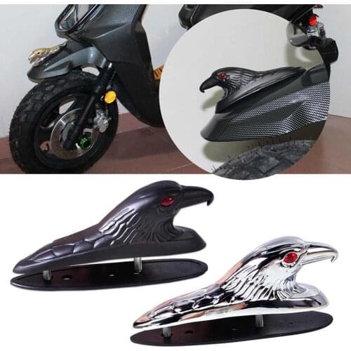 Chrome Eagle Head Shape Design Motorcycle ATV Front Fender Electric Motorcycle ATV Mudguard Modified Decorative Eagle Head