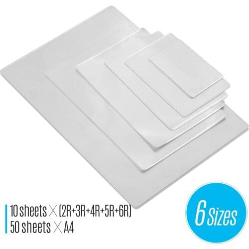 80mic Thermal Laminating Film Pouches PET Clear Sheet Photo Paper Document Picture Lamination for Laminating Machine Laminator