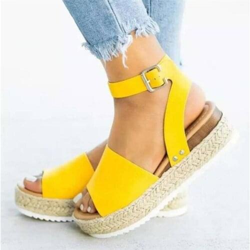2021 Women Sandals Wedges Shoes for Woman High Heels Sandals Summer Shoes Flip Flop Chaussures Femme Platform Sandals Feminine
