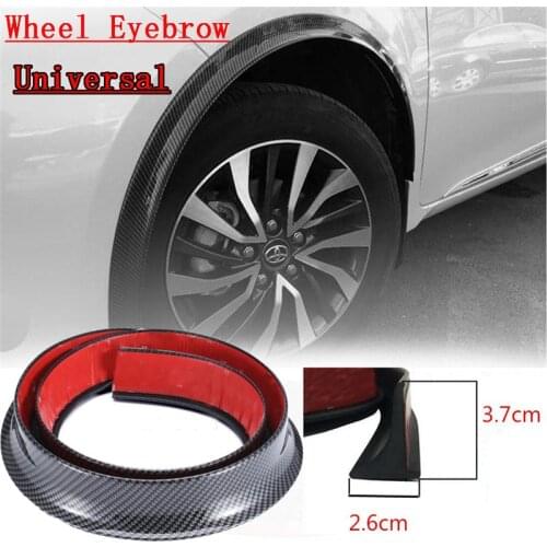Universal 150''*2 Car Fender Flares Extension Wheel Eyebrow Protector Lip Moulding soft mudguards