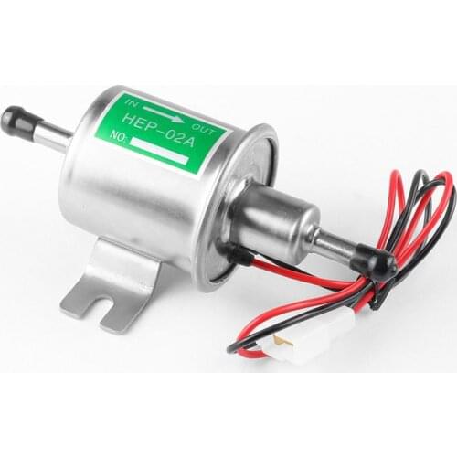 Krator 12V Universal 3-6PSI Gas Diesel Inline Low Pressure Electric Fuel Pump HEP-02A For Carburetor Motorcycle ATV Car