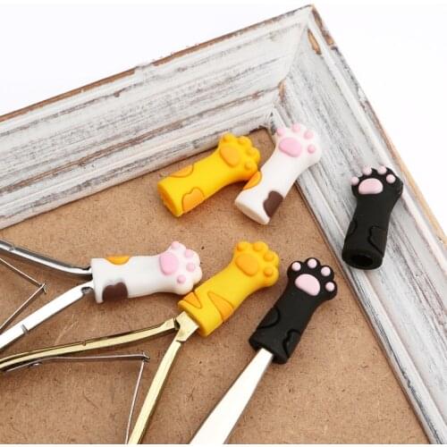1Pcs Cat Paw Nipper Cover Protective Sleeve for Nail Cuticle Scissors Manicure Pedicure Tools Dead Skin Tweezers Cap Nail Tools