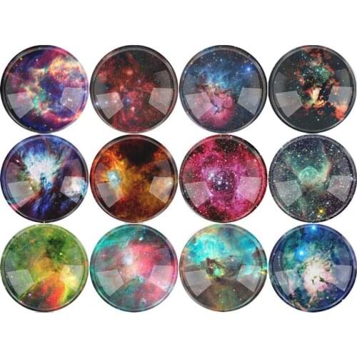 10-25mm 3Style Round Handmade Glass Colorful Starry Series Photo Glass Cabochon Accessory Glass Cabochon DIY Jewelry Findings