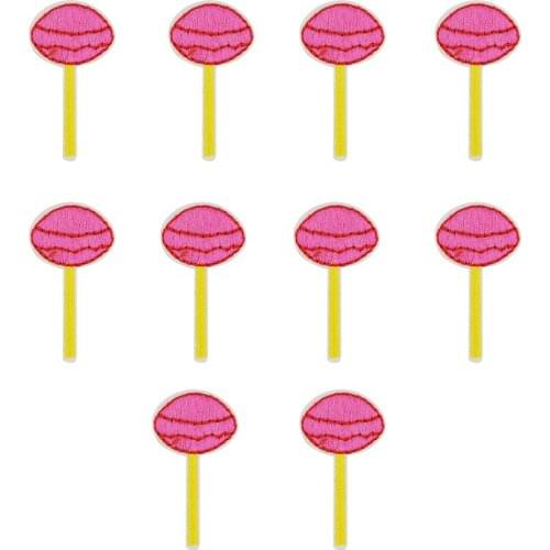 10 pcs Lollipop patches badges for clothing iron embroidered patch applique iron sew on patches sewing accessories for clothes