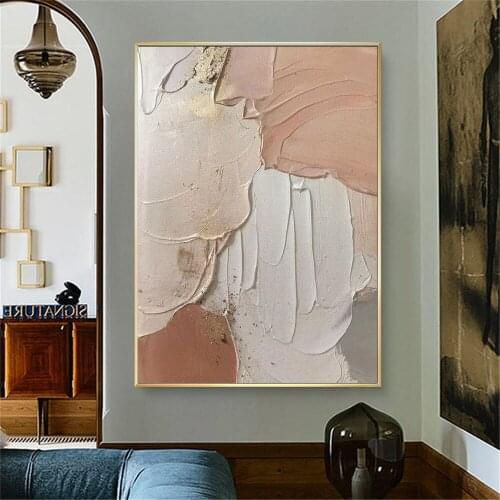 100% Hand-painted Latest Design Oil Painting Free Ship Modern Abstract Texture Acrylic Canvas Paintings Wall Decor Picture Art