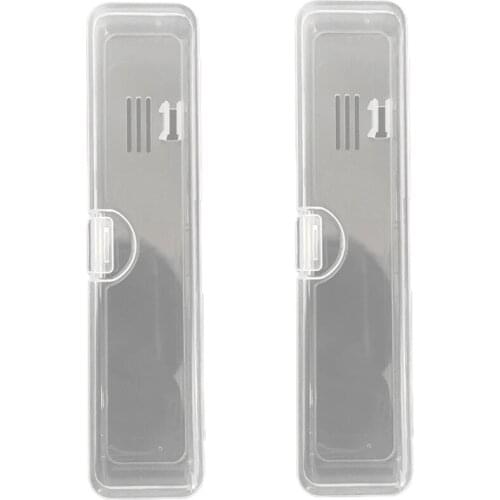 2pcs Portable Travel Toothbrush Case Toothbrushes Storage Plastic Dust-proof Tooth Brush Container Toothpaste Box Holder for Use