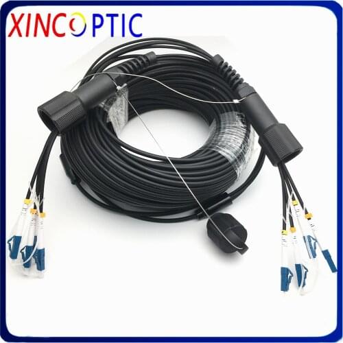 4cores 50M SM G657A1,LSZH,1Pcs PDLC/UPC(4Core) to PDLC Fiber Jumper,4C LC/SC/FC/STUPC Armored Fiber Optical Patch Cord Cable