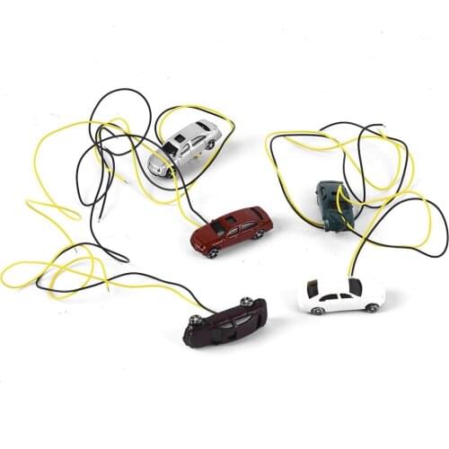 5pcs Painted Model Cars Z Scale Train Street Road Scenery Landscape 1:200