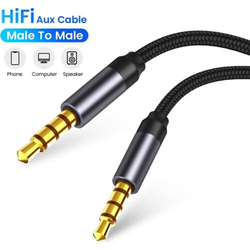 3.5MM Jack AUX Audio Extension Cable Male To Male With Microphone Stereo Audio Adapter Compatible For Computer Car Speakers