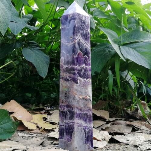 600g-2kg Chakra big size dream amethyst quartz stones and crystals obelisk wand point healing home&office decor provide energy