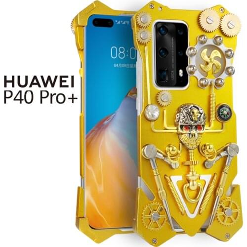 New Zimon Luxury Original Powerful Shockproof Case For Huawei P40 Pro Plus Aviation Armor Aluminum Metal Cover For P40 Pro