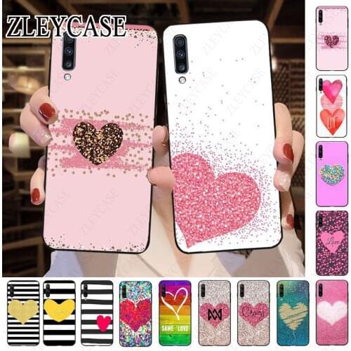 Heart shape Cute Heart Point Soft Phone Case For Samsung Galaxy A50 A10 A20 A20E A20S A30S A40 A51 A70 A30 A6 A7 A8 case Cover