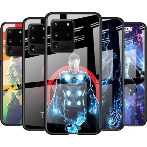 Tempered Glass Cover Marvel Thor Cool For Samsung Galaxy S21 Ultra Plus 5G M51 M31 M21 Shockproof Shell Phone Case