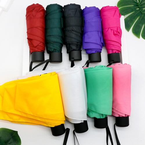180g Small Fashion Folding Umbrella Rain Women Gift Men Mini Pocket Parasol Girls Anti-UV Waterproof Portable Travel UMBRELLAS