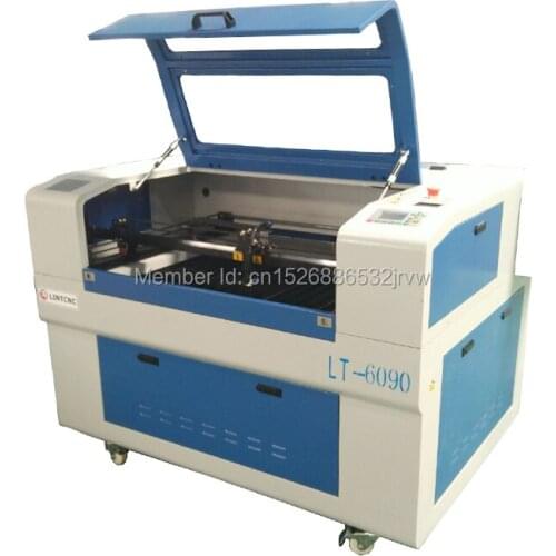 900*600 size laser machine with cw3000 chiller 6090 1290 80w reci tube up-down table/rotary axis/Auto focus laser cuttter