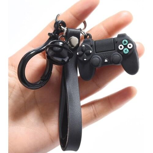 Fashion PVC Cartoon Video Game Controller Key Chains for Women Car Keyring Holder Bag Jewelry Pendant EH138