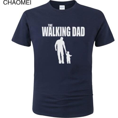 2019 The Walking Dad T Shirts Men Tops Casual Cotton Fathers Day T Shirts Short Sleeve Men Funny Dad Gift T-shirt Tops Tee C76