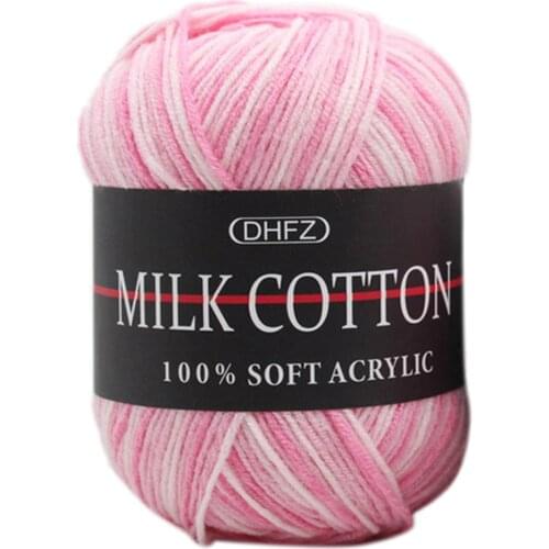 DIY Soft Wool Crochet Kniting Yarn Strands of Colored Floral Lines Knit Wool Yarn Baby Hand Knitting Supplies for Sweater Hats