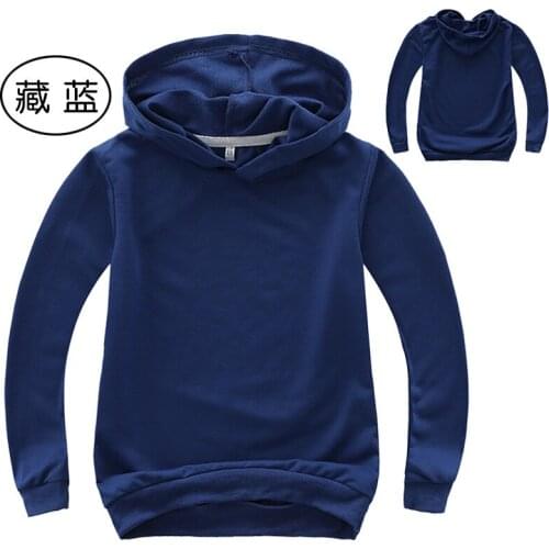 2021 Autumn Spring Coat Baby Boys Girls Clothes Hooded Children Pure Plain Hoodies Sweatshirt Kids Pullover Tops 13 Color Choose