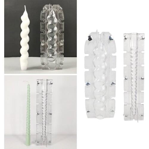Plastic Candle Mold Pillar Handmade Soap Mould Taper Candle Making Supplies for Christmas Gift DIY Ornaments