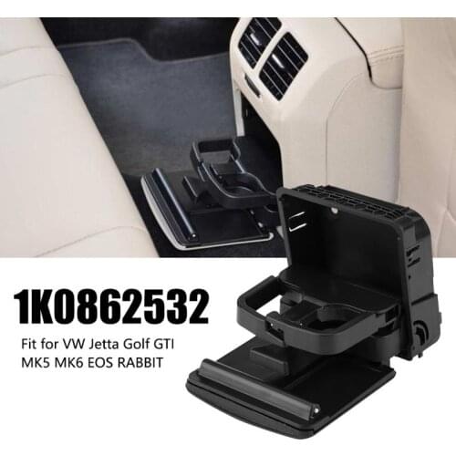 Blcak Rear Armrest Central Console Cup Holder for VW Jetta Golf GTI MK5 MK6 EOS RABBIT 1K0862532