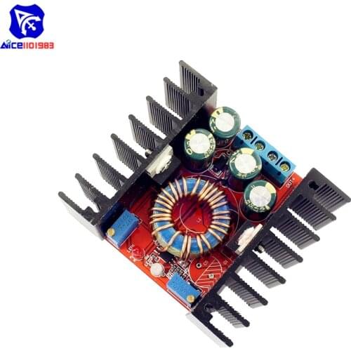 Diymore CC/CV DC-DC 7-32V to 1.25 -28V 10A Step Down Power Supply Buck Converter Module Adjustable Trimmer Charging Board