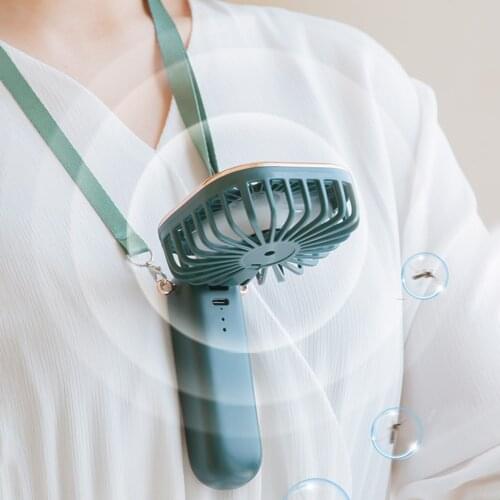 Strong Portable Usb Mini Neck Fan Neckband Fan Water Mist Fan With Spray Mini Air Conditioner Rechargeable 3 Speed Adjustable
