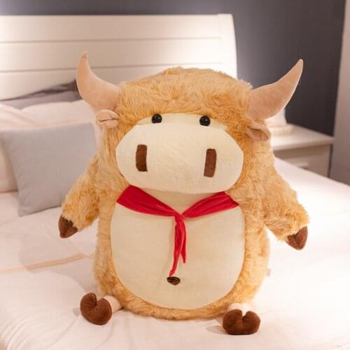 30-60cm Lifelike Bull Demon King Plush Stuffed Dolls Cute Simulation Cattle Plush Animal Toys for Kids Soft Pillow Kawaii Gifts