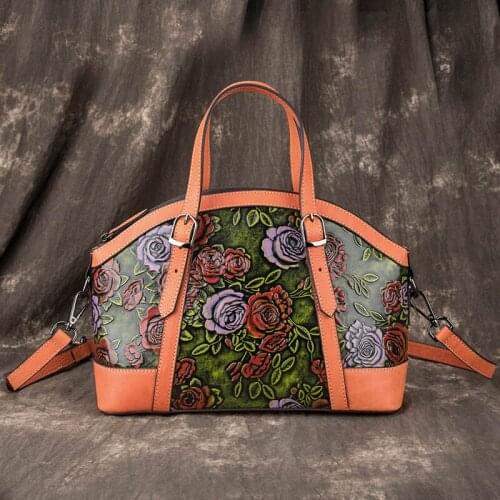Pink sugao tote bag travel handbags purses bag shoulder genuine leather with 4 color printed flowers 2020 new style high qualit
