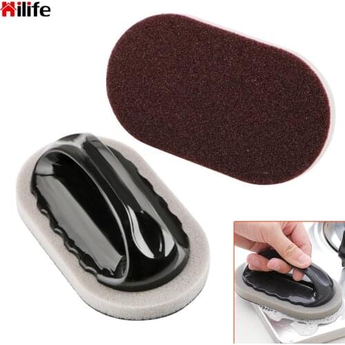 Strong Decontamination Diamond Sand Bath Tiles Sponge Bowl Pot Brush Kitchen Clean Tools with Handle Magic Sponge