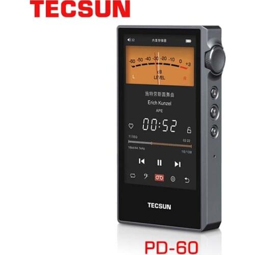 Tecsun PD-60 4 Inch IPS Touch Screen Bluetooth 4.2 Audio Music Player 24bit 192kHz WAV FLAC APE DSD128 DSP Equalizer
