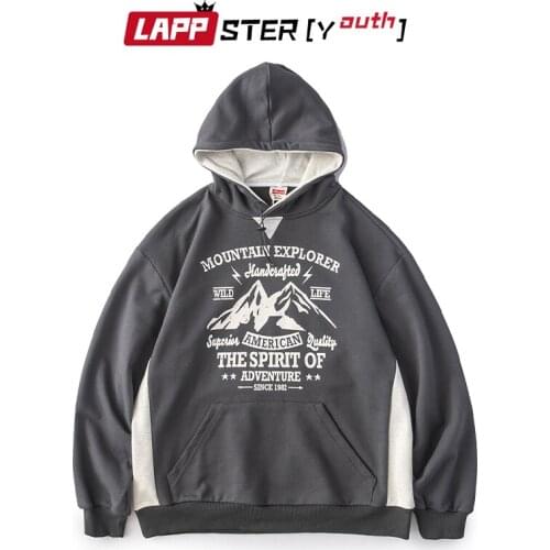 LAPPSTER-Youth Men Hip Hop Patchwork Graphic Hoodies 2021 Autumn Mens Print Streetwear Harajuku Sweatshirts Male Japanese Hoodie