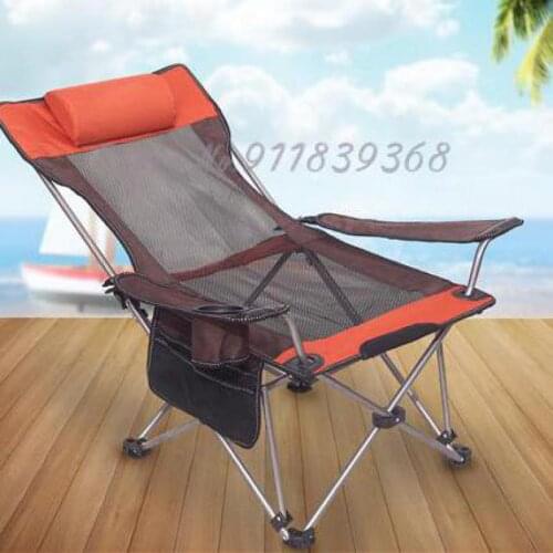 Outdoor folding chair ultra-light portable adult car leisure beach backrest recliner actor fishing chair