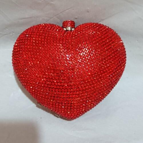 XIYUAN Lady Red/Purple/Blue/Red/Green/Black Color Rhinestone Evening Bags Crystal Clutch Bag Purse For Wedding Party Gift Bags