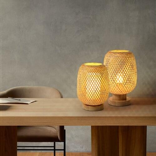 Japanese Table Lamp Bedside Lamp Bedroom Ins Style Warm Nordic Bamboo Lamp Girl Guesthouse Decoration Table Lamp