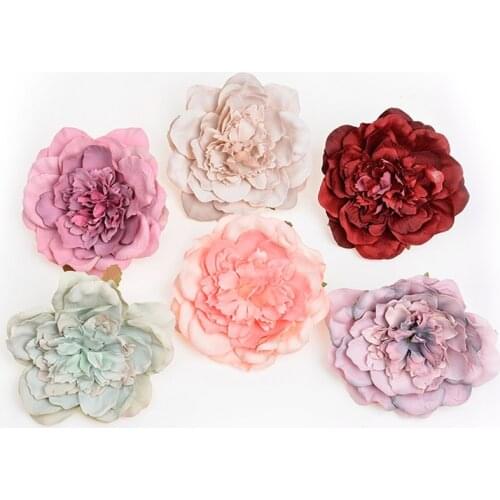 1pcs 10cm artificial peony flower head for wedding home party decoration DIY flower wall gift box scrapbook craft