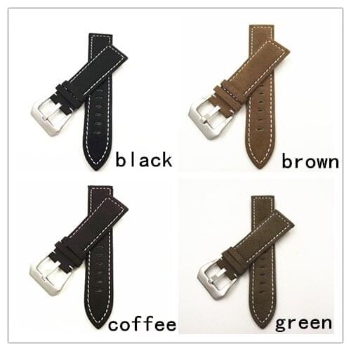 1PCS 18MM 20MM 22MM 24MM PU leather sand leather Imitation leather Watch band watch strap man watch straps A002